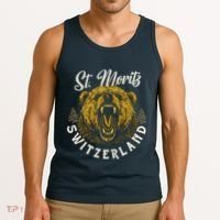 St. Moritz Switzerland Hiking Outdoor Graphic Tank Top thumb 3