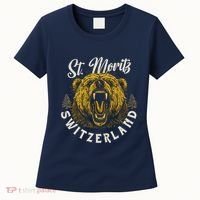 St. Moritz Switzerland Hiking Outdoor Graphic Women's T-Shirt thumb 0