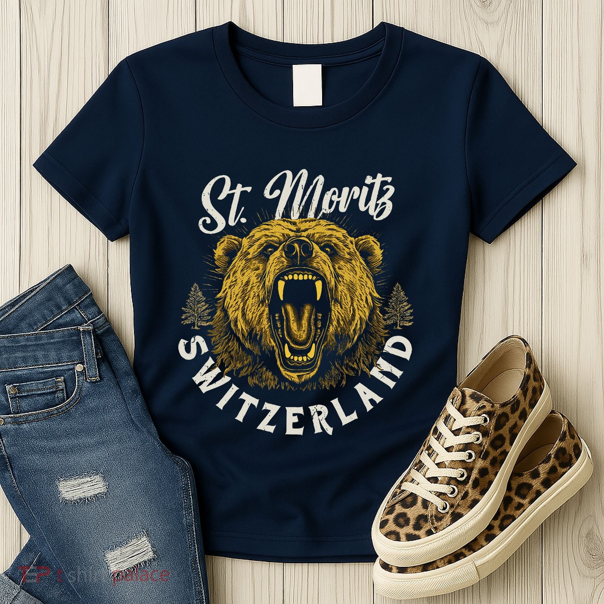 St. Moritz Switzerland Hiking Outdoor Graphic Women's T-Shirt
