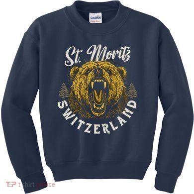 St. Moritz Switzerland Hiking Outdoor Graphic Kids Sweatshirt