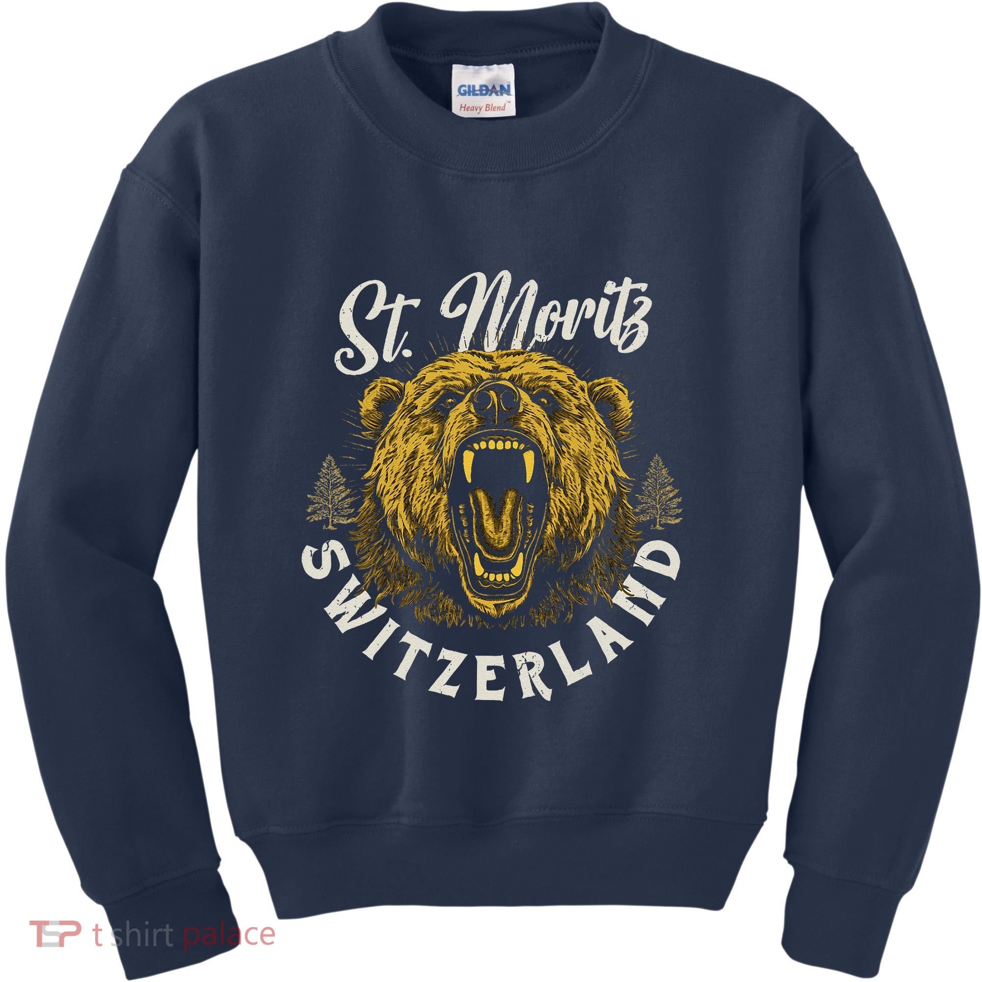 St. Moritz Switzerland Hiking Outdoor Graphic Kids Sweatshirt