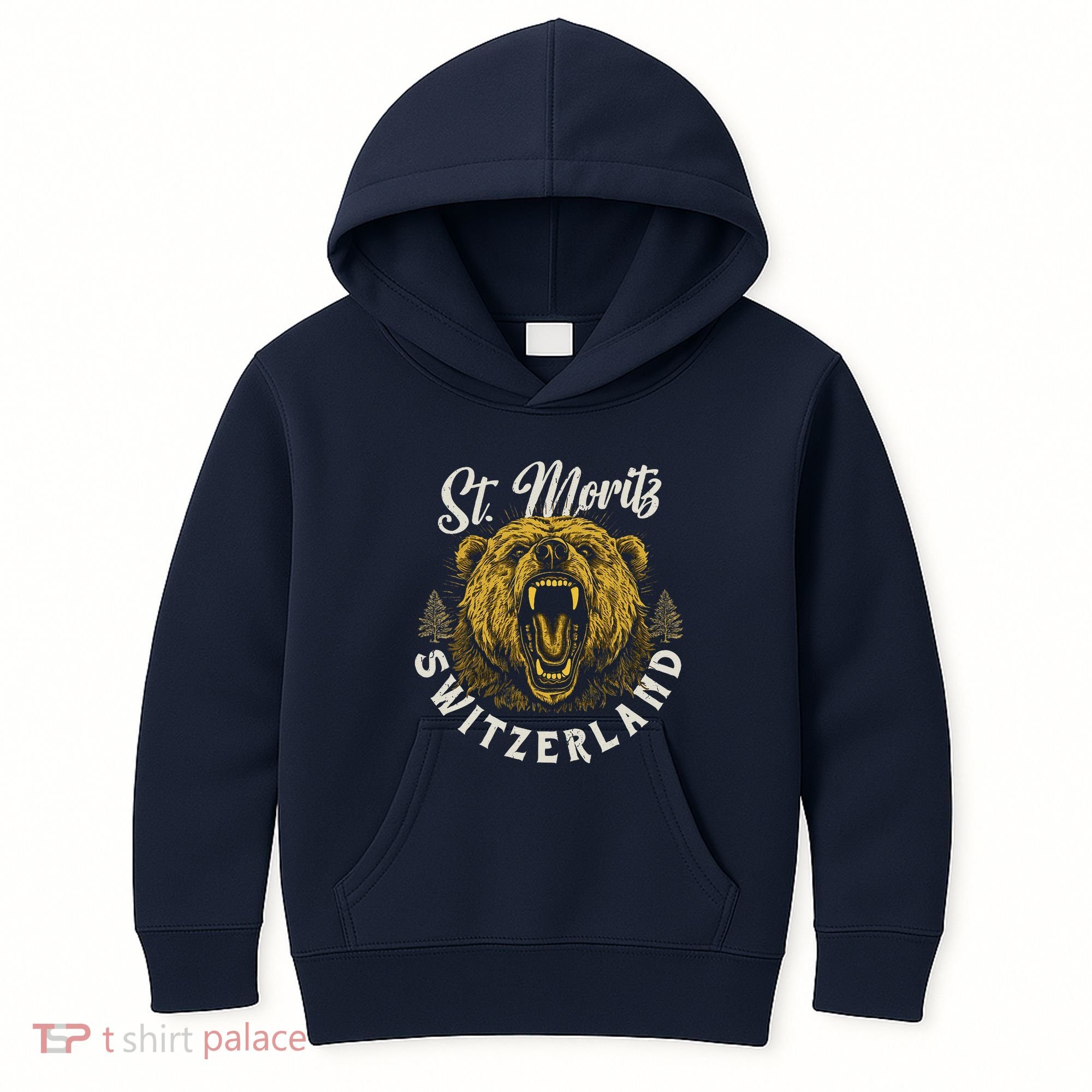 St. Moritz Switzerland Hiking Outdoor Graphic Kids Hoodie