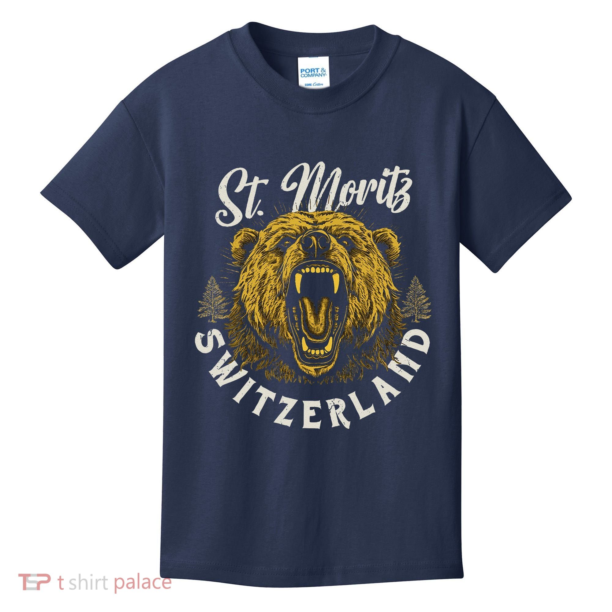 St. Moritz Switzerland Hiking Outdoor Graphic Kids T-Shirt