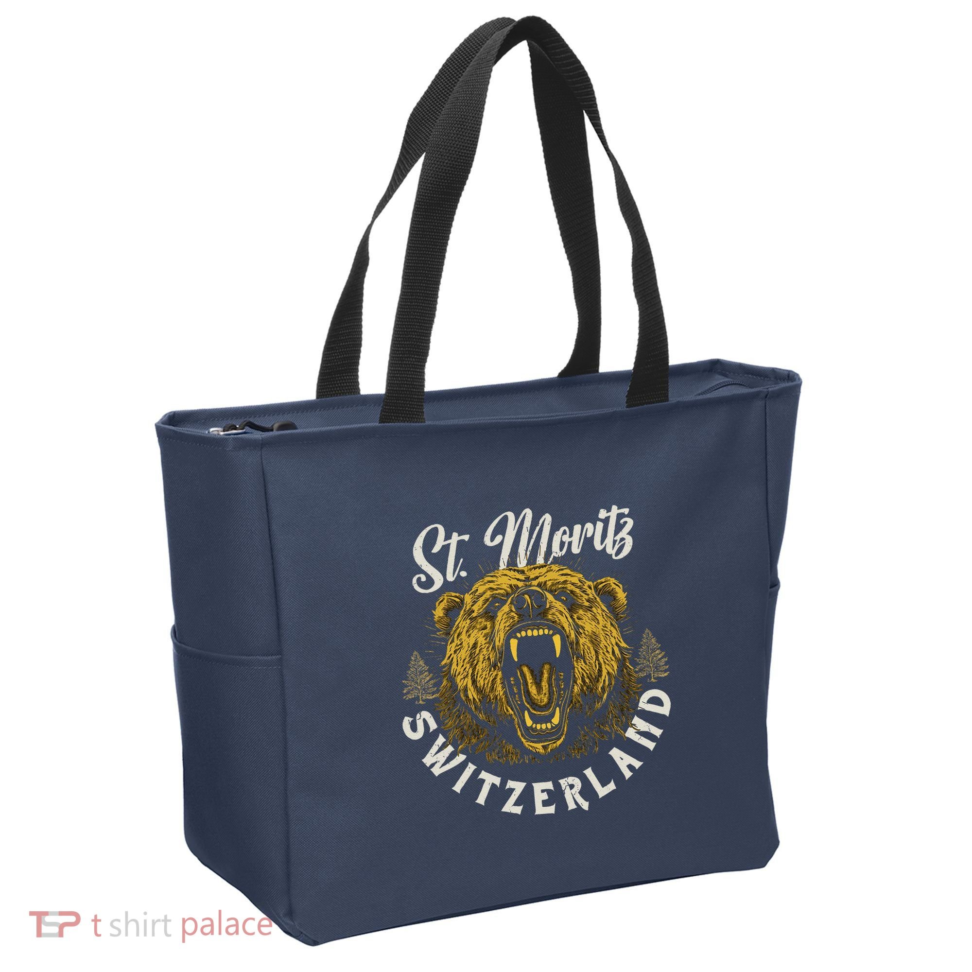 St. Moritz Switzerland Hiking Outdoor Graphic Tote Bag