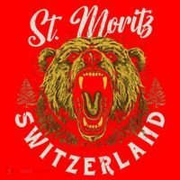St. Moritz Switzerland Hiking Outdoor Graphic Santa Hat thumb 1