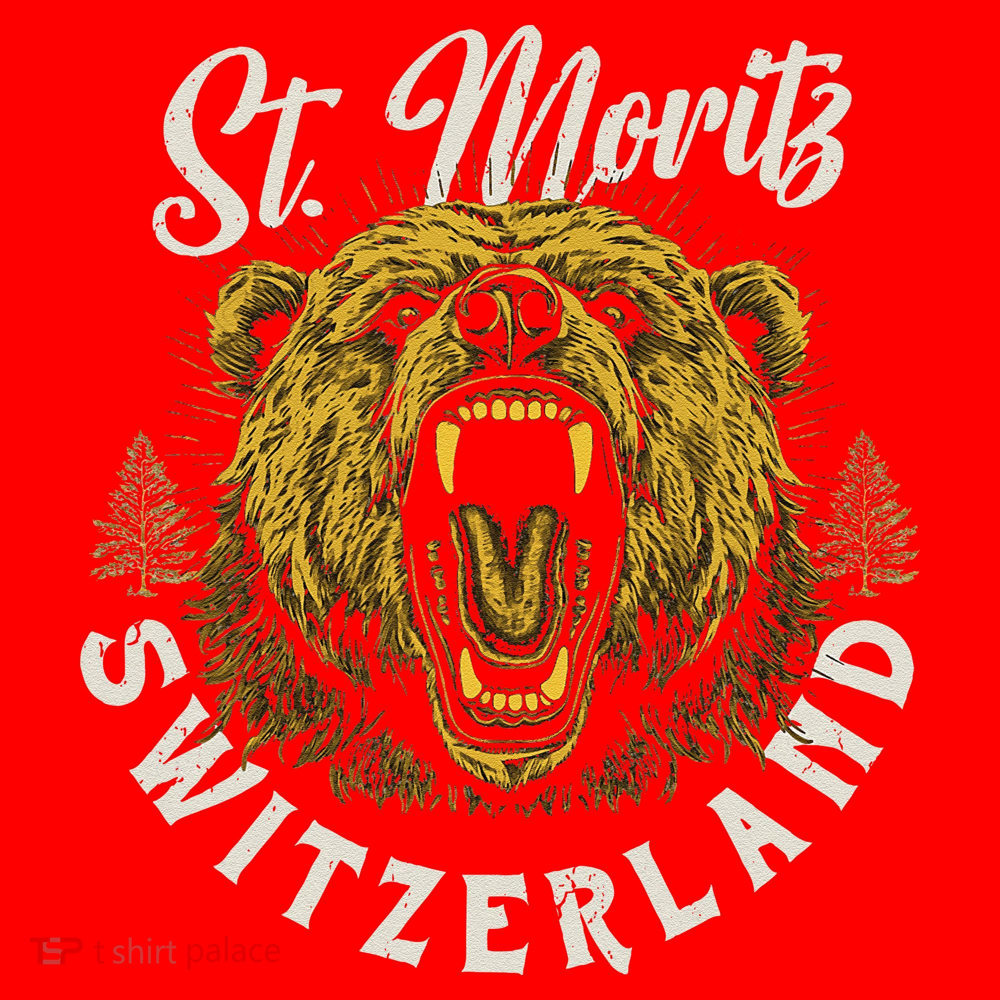 St. Moritz Switzerland Hiking Outdoor Graphic Santa Hat