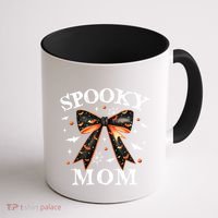 Spooky Mama Spooky Mom Retro Spooky Season Mama Halloween Gift Coffee Mug thumb 1
