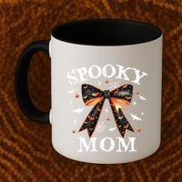 Spooky Mama Spooky Mom Retro Spooky Season Mama Halloween Gift Coffee Mug thumb 2