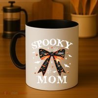 Spooky Mama Spooky Mom Retro Spooky Season Mama Halloween Gift Coffee Mug thumb 4