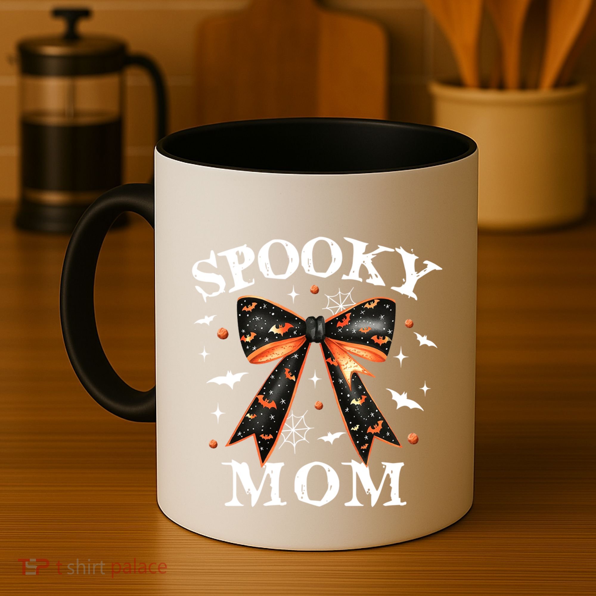 Spooky Mama Spooky Mom Retro Spooky Season Mama Halloween Gift Coffee Mug