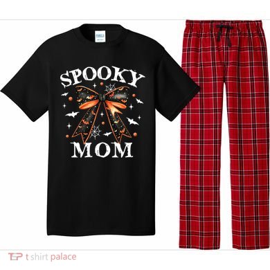 Spooky Mama Spooky Mom Retro Spooky Season Mama Halloween Gift Pajama Set