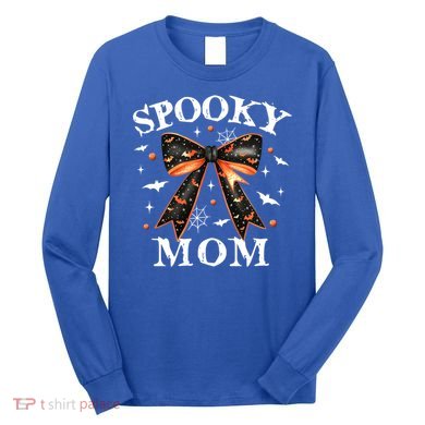 Spooky Mama Spooky Mom Retro Spooky Season Mama Halloween Gift Long Sleeve Shirt
