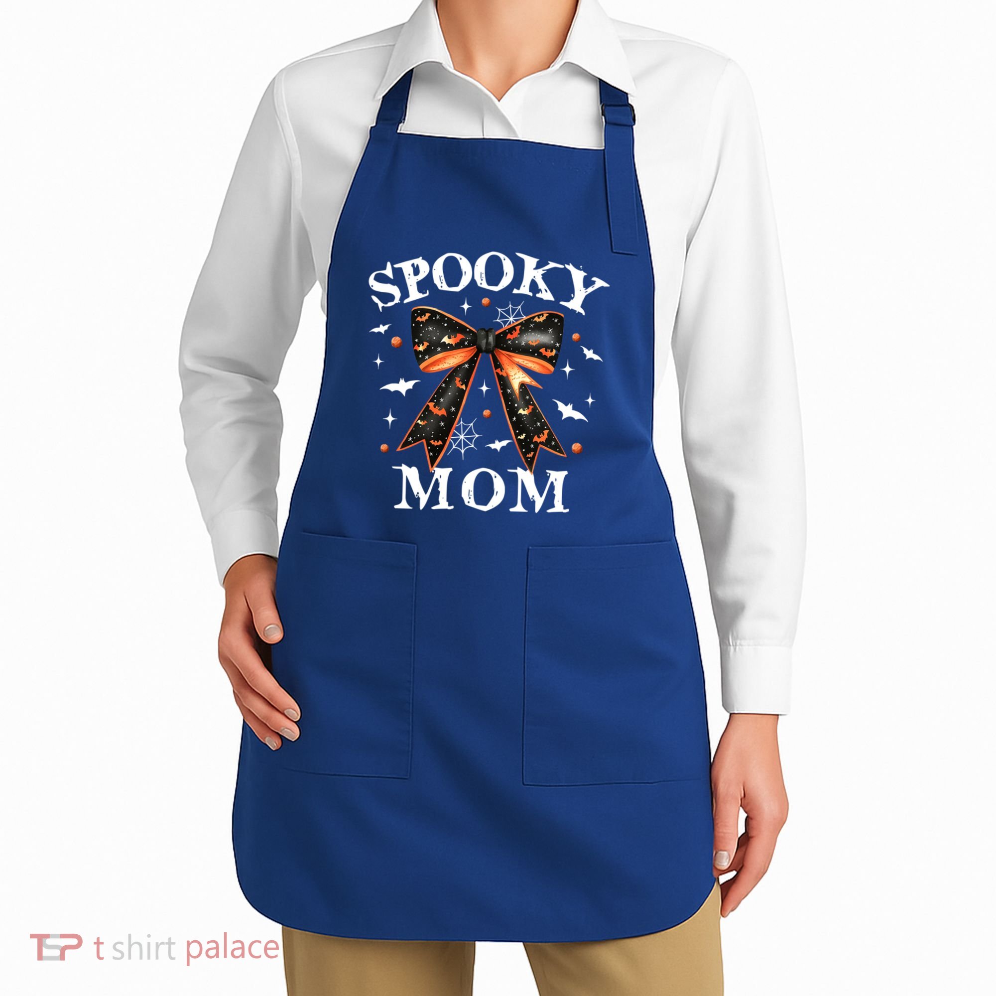 Spooky Mama Spooky Mom Retro Spooky Season Mama Halloween Gift Apron