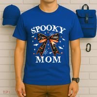 Spooky Mama Spooky Mom Retro Spooky Season Mama Halloween Gift T-Shirt thumb 6