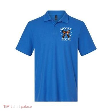 Spooky Mama Spooky Mom Retro Spooky Season Mama Halloween Gift Polo