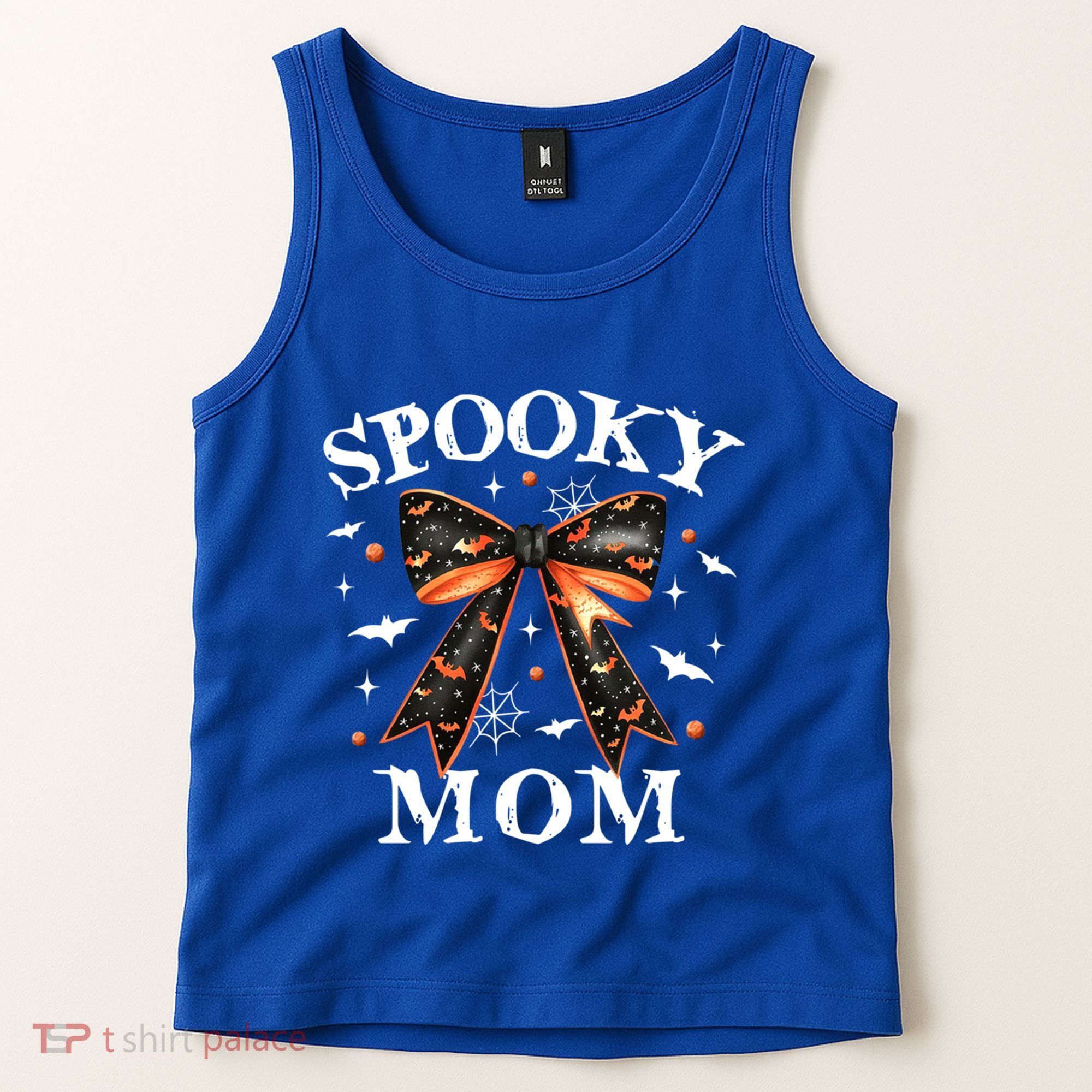 Spooky Mama Spooky Mom Retro Spooky Season Mama Halloween Gift Tank Top