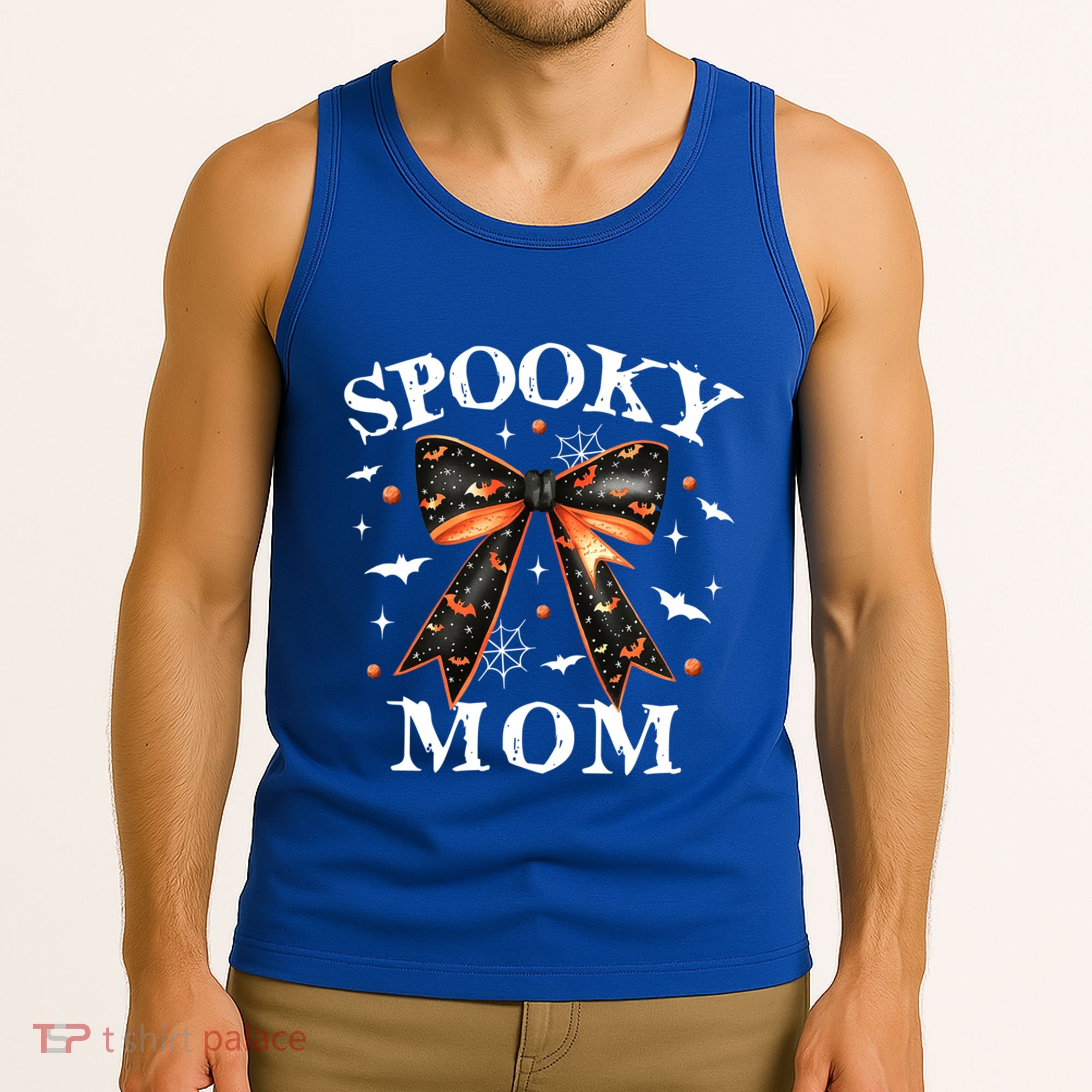 Spooky Mama Spooky Mom Retro Spooky Season Mama Halloween Gift Tank Top