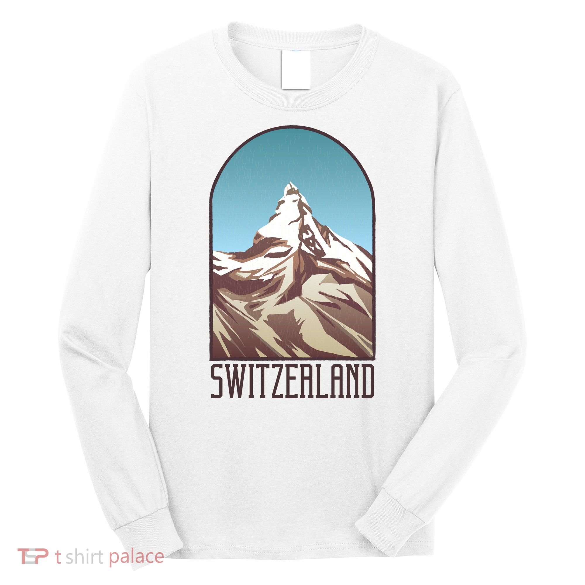 Switzerland Mountain Long Sleeve Shirt