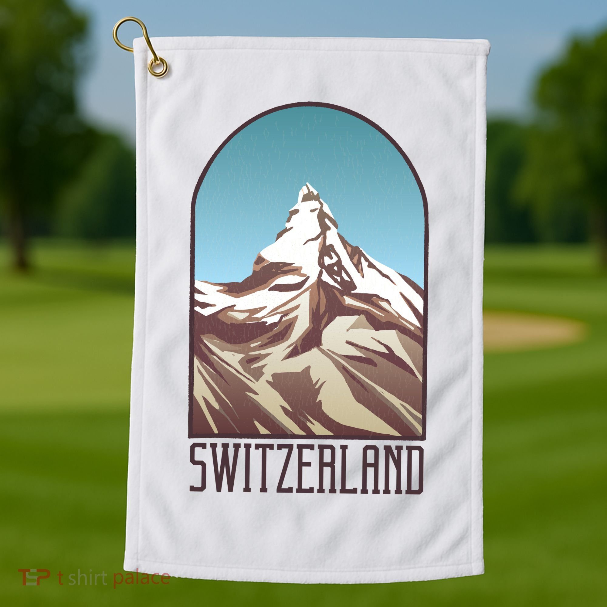 Switzerland Mountain Golf Towel