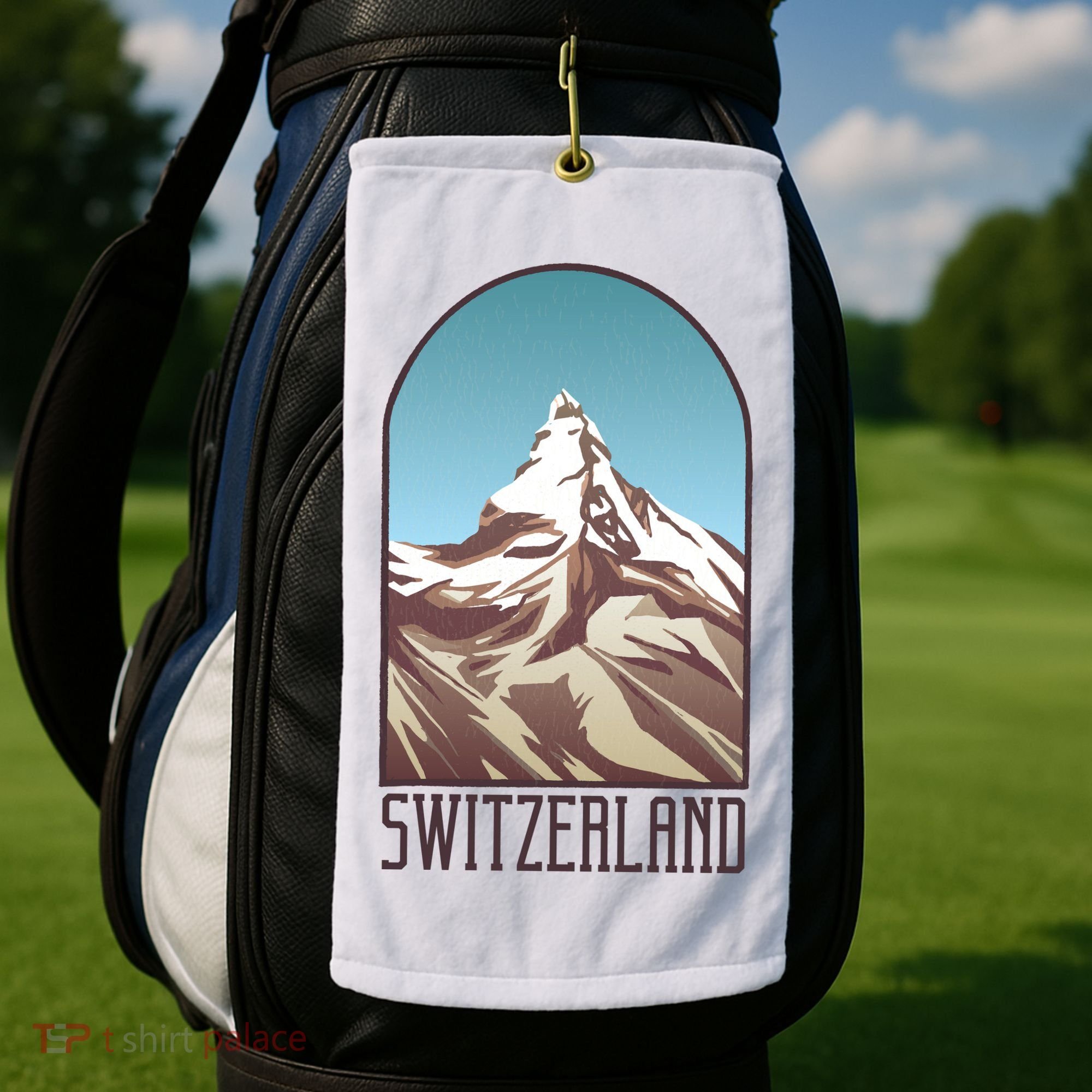 Switzerland Mountain Golf Towel
