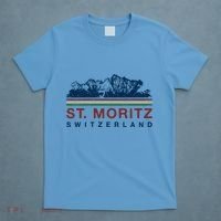 St Moritz Switzerland Retro Skiing Vintage Swiss Gift T-Shirt thumb 4