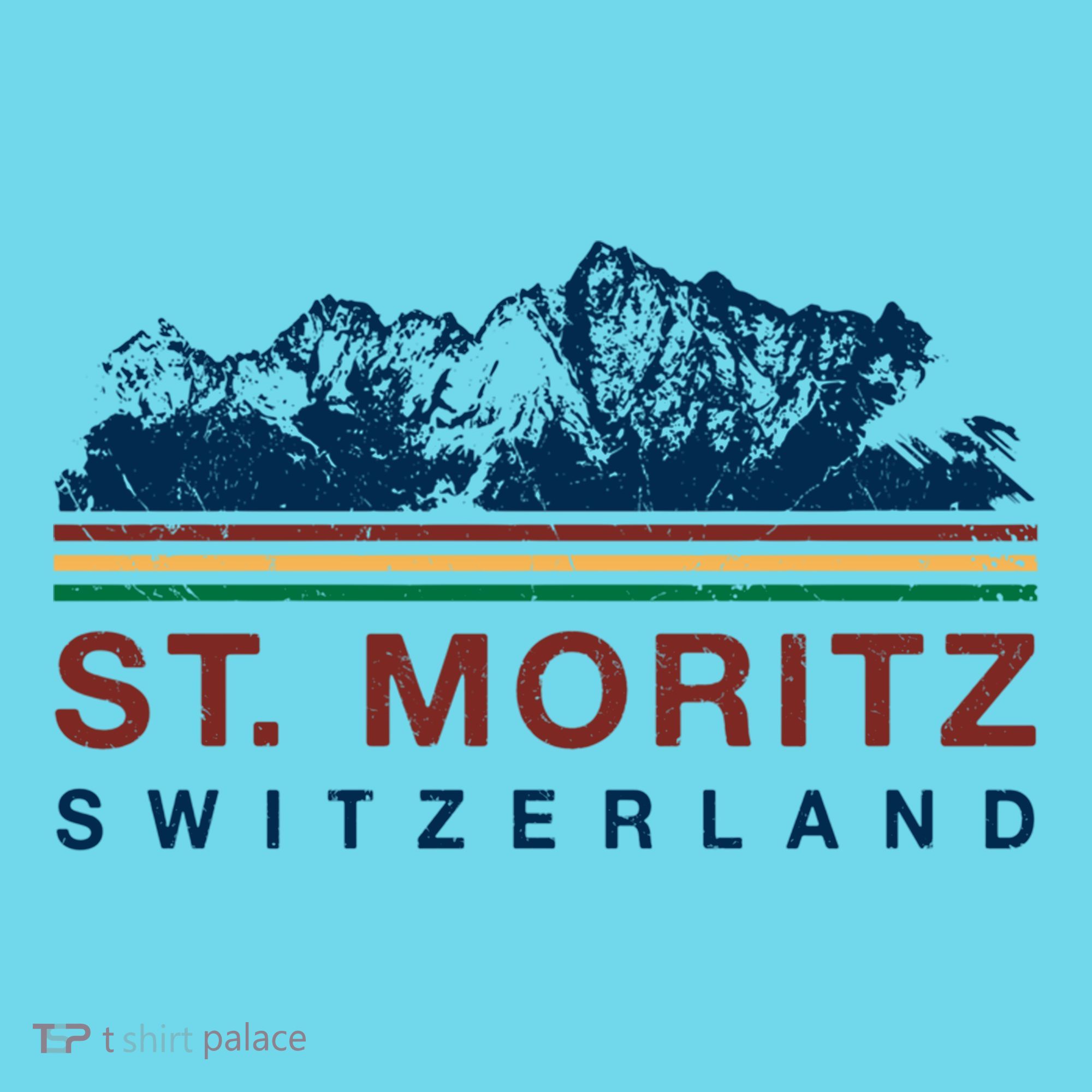St Moritz Switzerland Retro Skiing Vintage Swiss Gift T-Shirt
