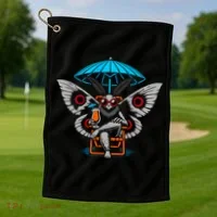 Summer Moth Golf Towel thumb 1