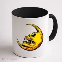Sickle Moon Skull Coffee Mug thumb 1