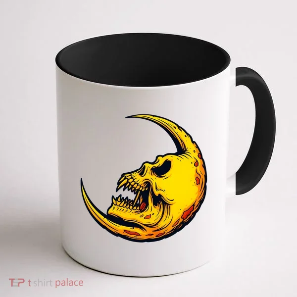 Sickle Moon Skull Coffee Mug