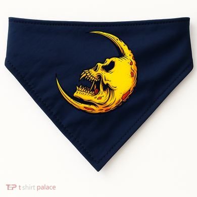 Sickle Moon Skull USA-Made Doggie Bandana
