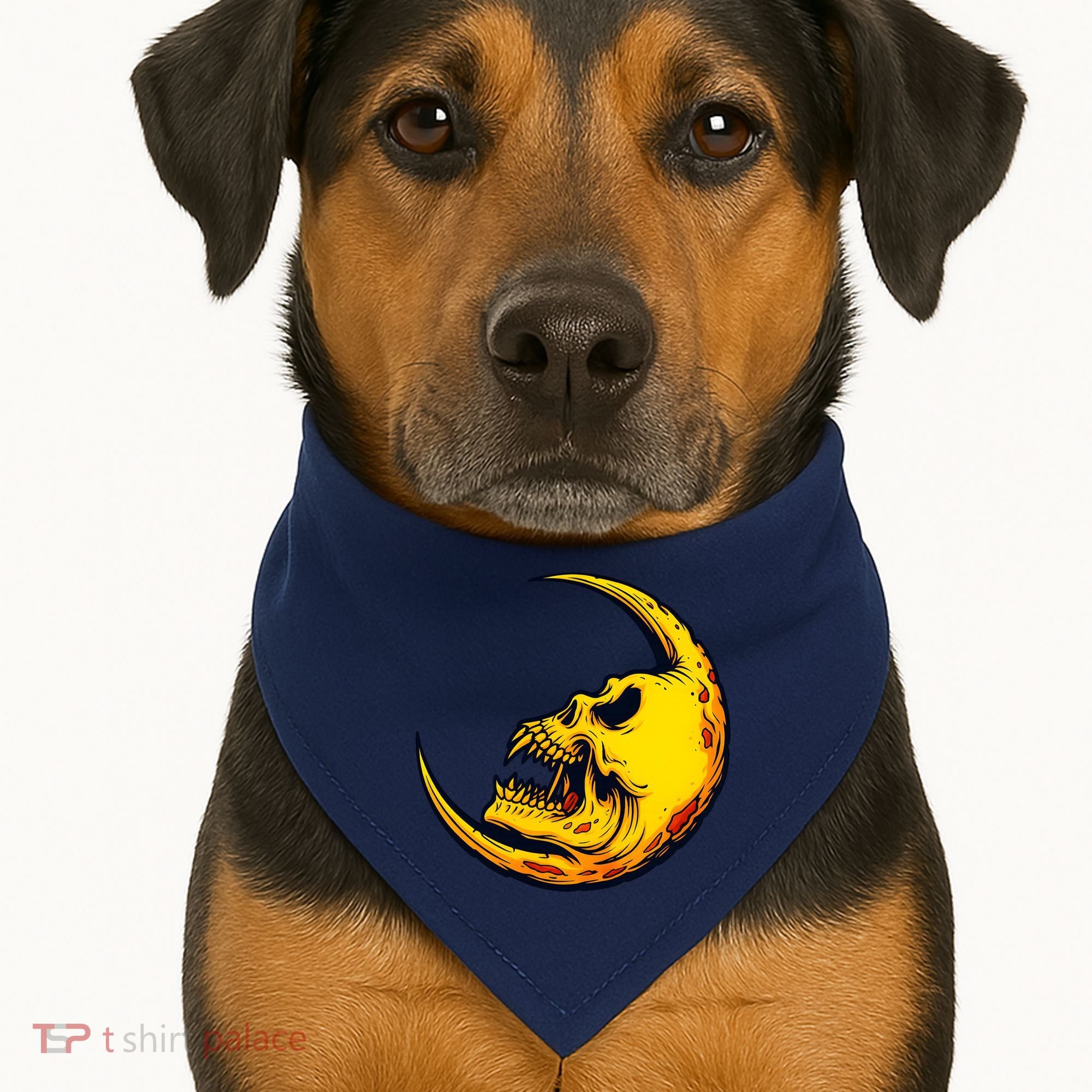 Sickle Moon Skull USA-Made Doggie Bandana