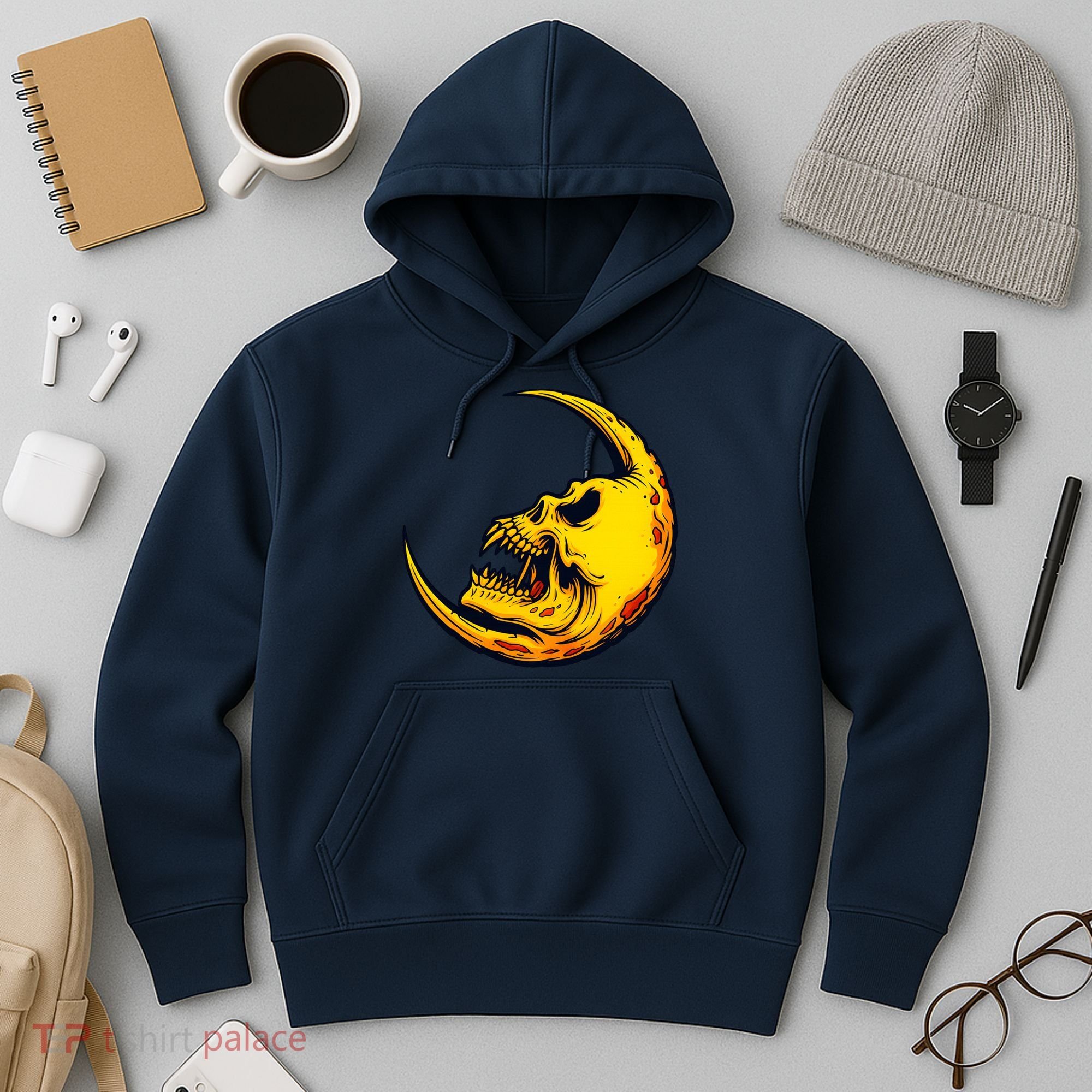 Sickle Moon Skull Hoodie