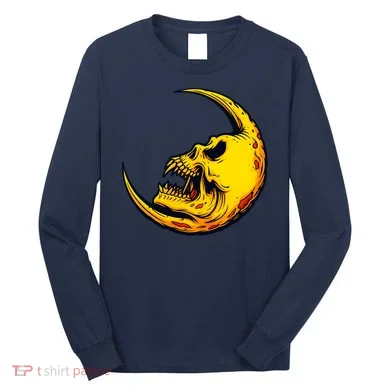 Sickle Moon Skull Long Sleeve Shirt