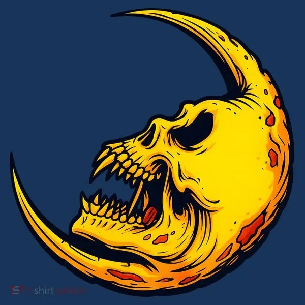 Sickle Moon Skull Apron