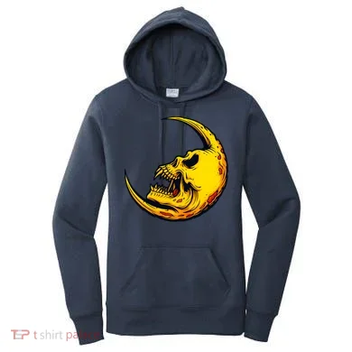 Sickle Moon Skull Women's Hoodie