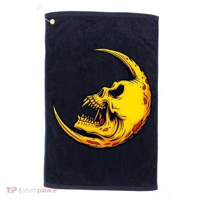 Sickle Moon Skull Golf Towel
