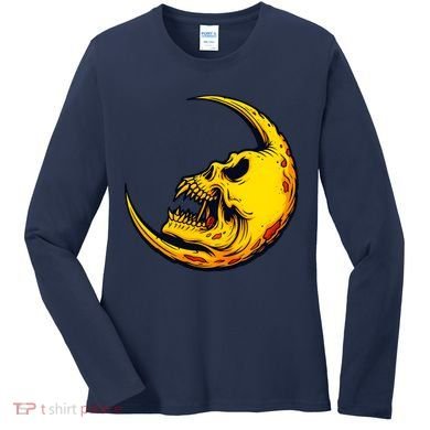 Sickle Moon Skull Women's Long Sleeve Shirt