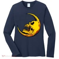 Sickle Moon Skull Women's Long Sleeve Shirt thumb 0