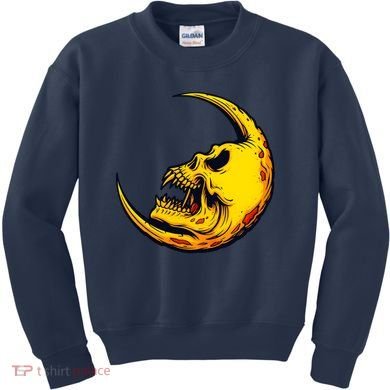 Sickle Moon Skull Kids Sweatshirt
