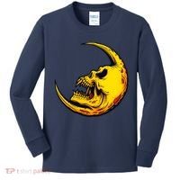 Sickle Moon Skull Kids Long Sleeve Shirt thumb 0