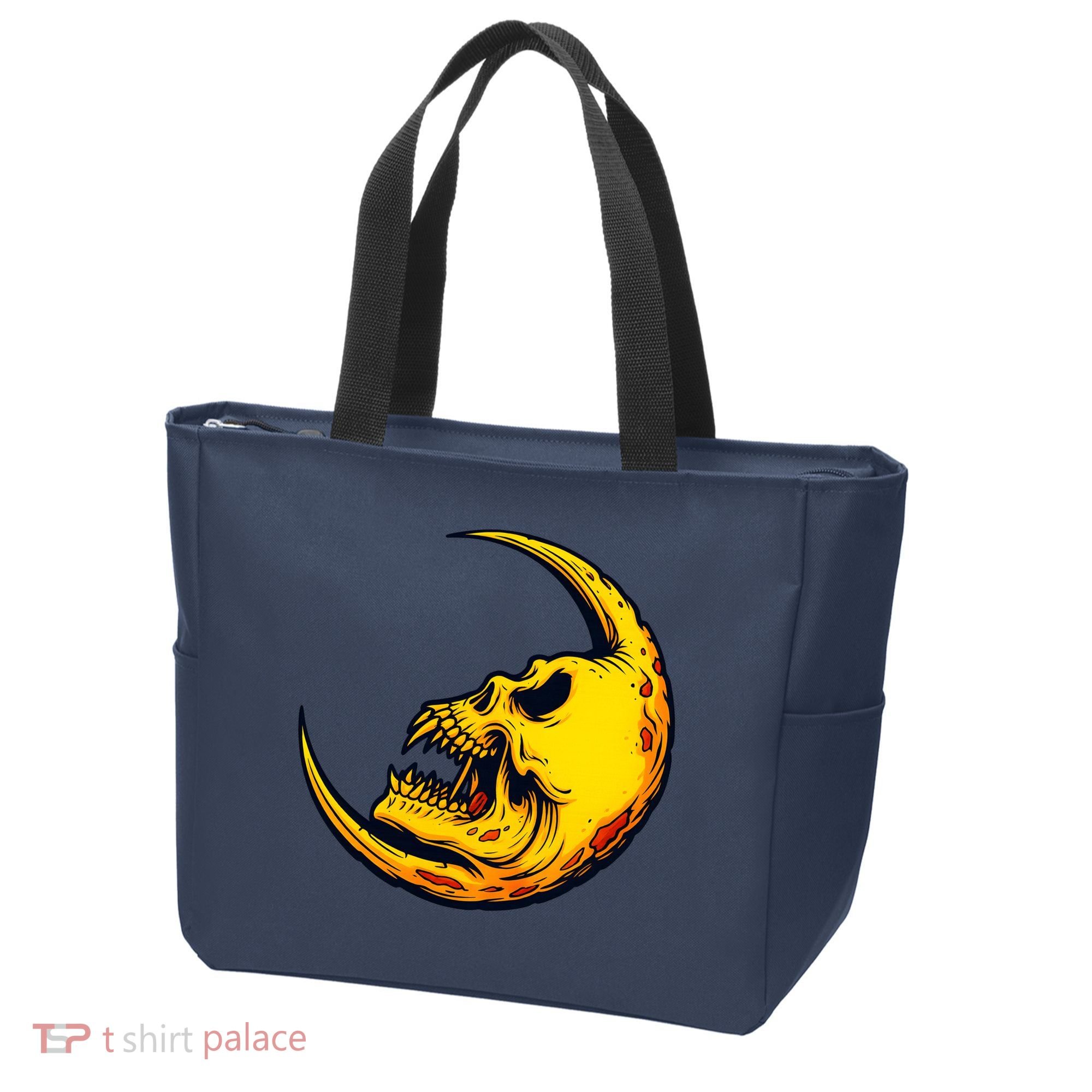 Sickle Moon Skull Tote Bag