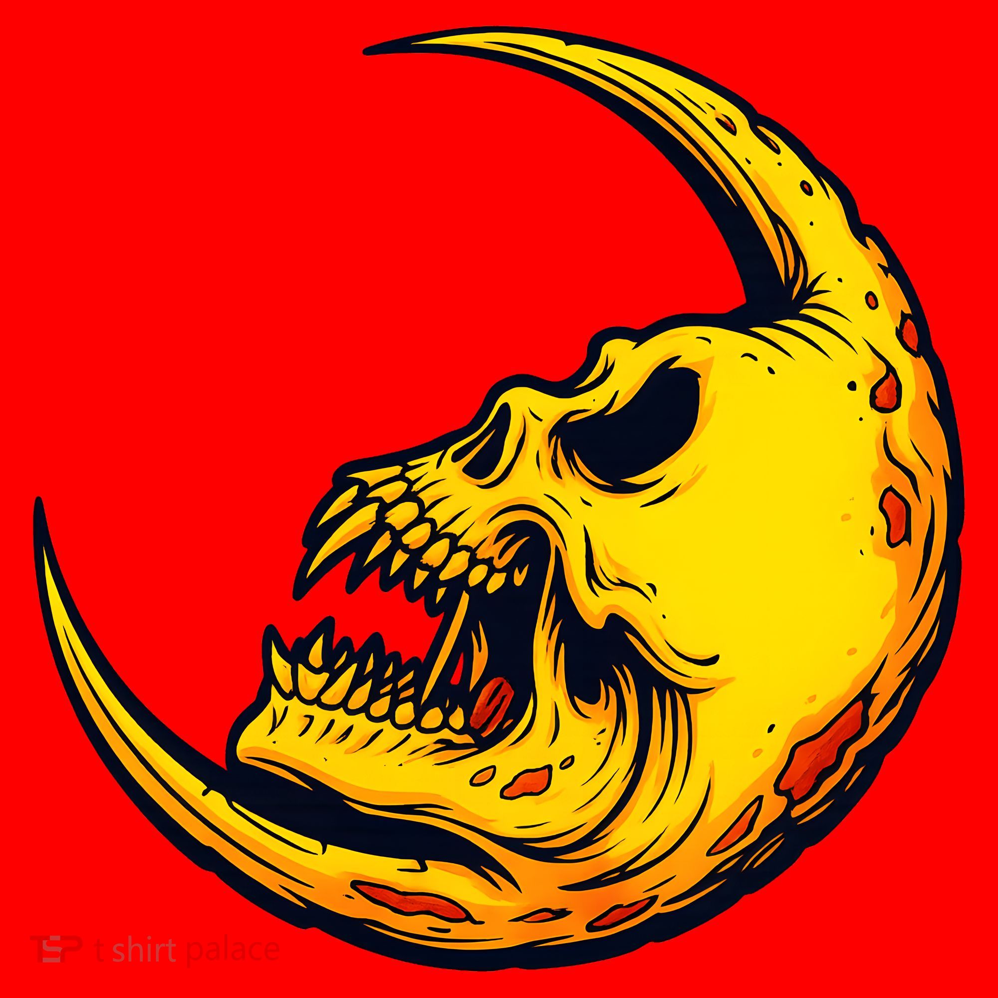 Sickle Moon Skull Santa Hat