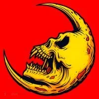 Sickle Moon Skull Santa Hat thumb 1