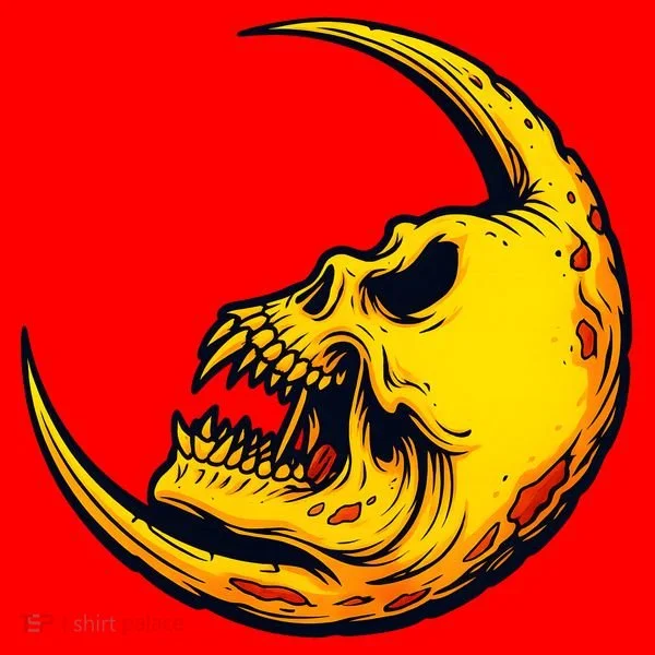 Sickle Moon Skull Santa Hat