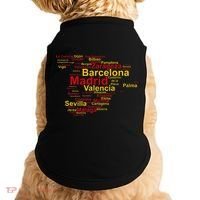 Spain Map Silhouette Towns Cities Madrid Travel Espana Doggie Tank thumb 0