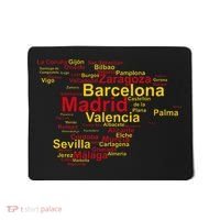 Spain Map Silhouette Towns Cities Madrid Travel Espana Mousepad thumb 0