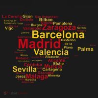 Spain Map Silhouette Towns Cities Madrid Travel Espana Mousepad thumb 1