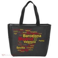 Spain Map Silhouette Towns Cities Madrid Travel Espana Tote Bag thumb 0