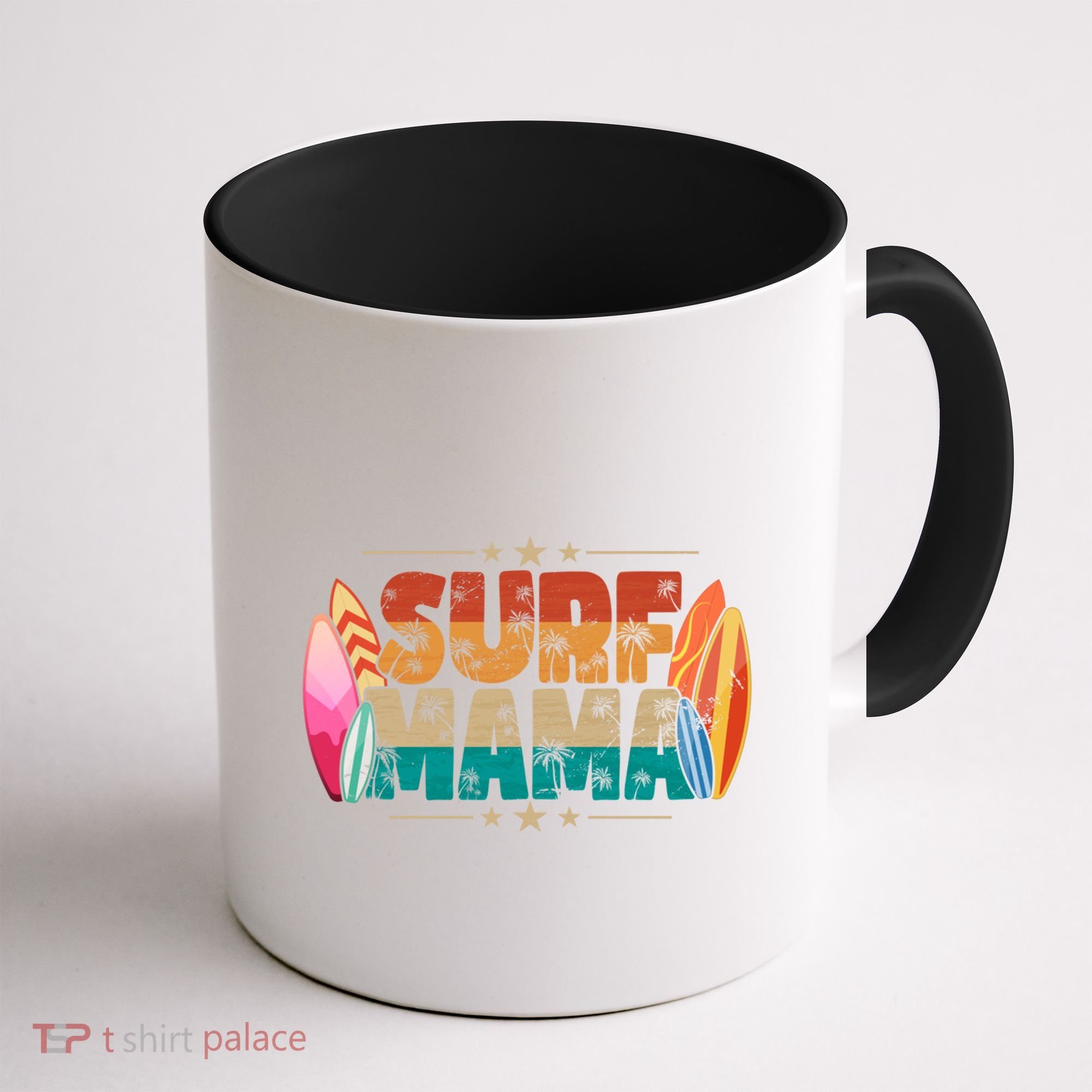 Surf Mama Surfer Mommy Mom Summer Beach Vibes Surfing Funny Gift Coffee Mug