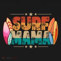 Surf Mama Surfer Mommy Mom Summer Beach Vibes Surfing Funny Gift Women's Hoodie thumb 2